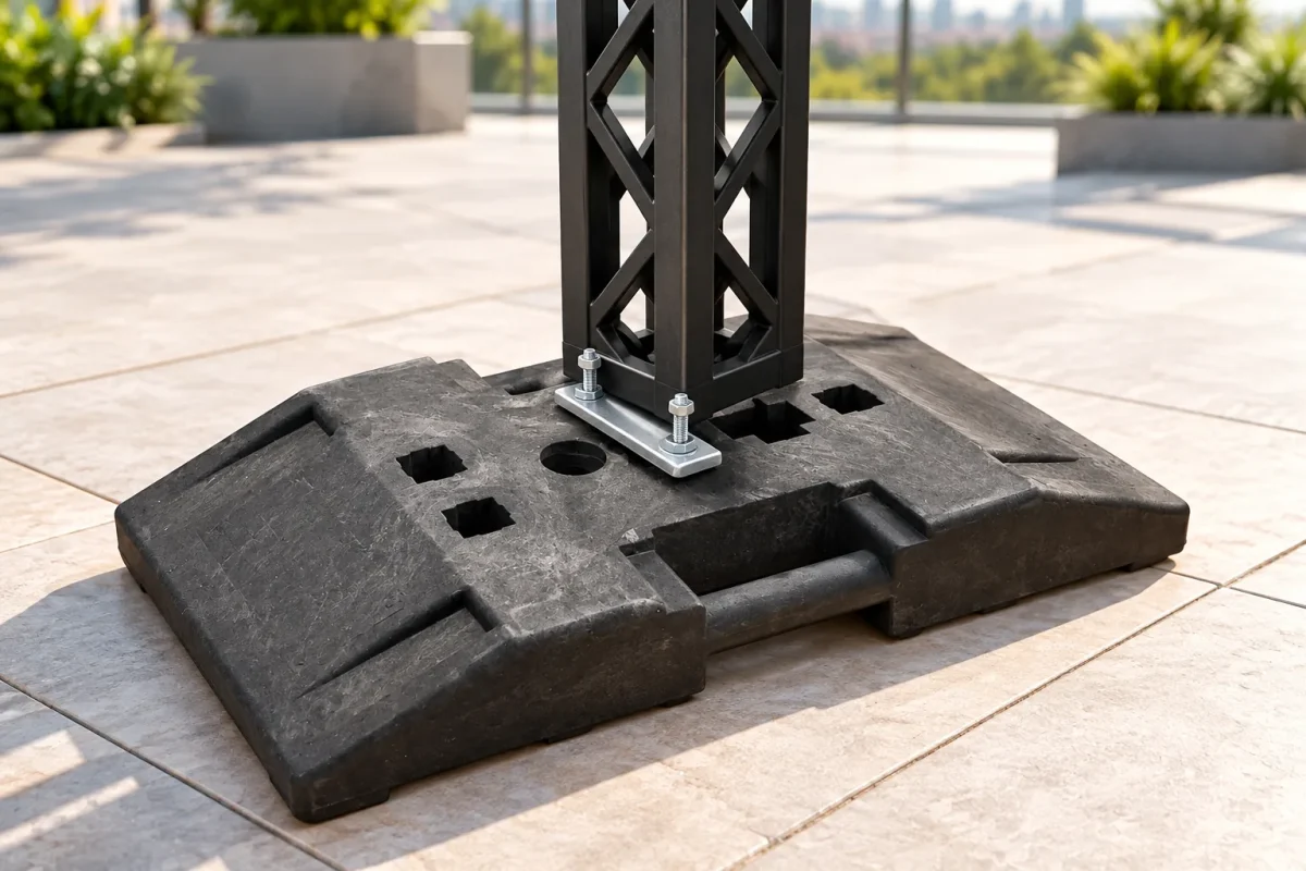 Heavy base for the 15cm truss