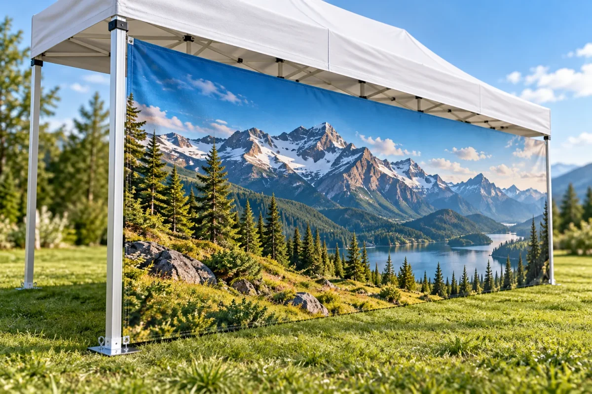 Full-colour printed 4,5m SIDE WALL