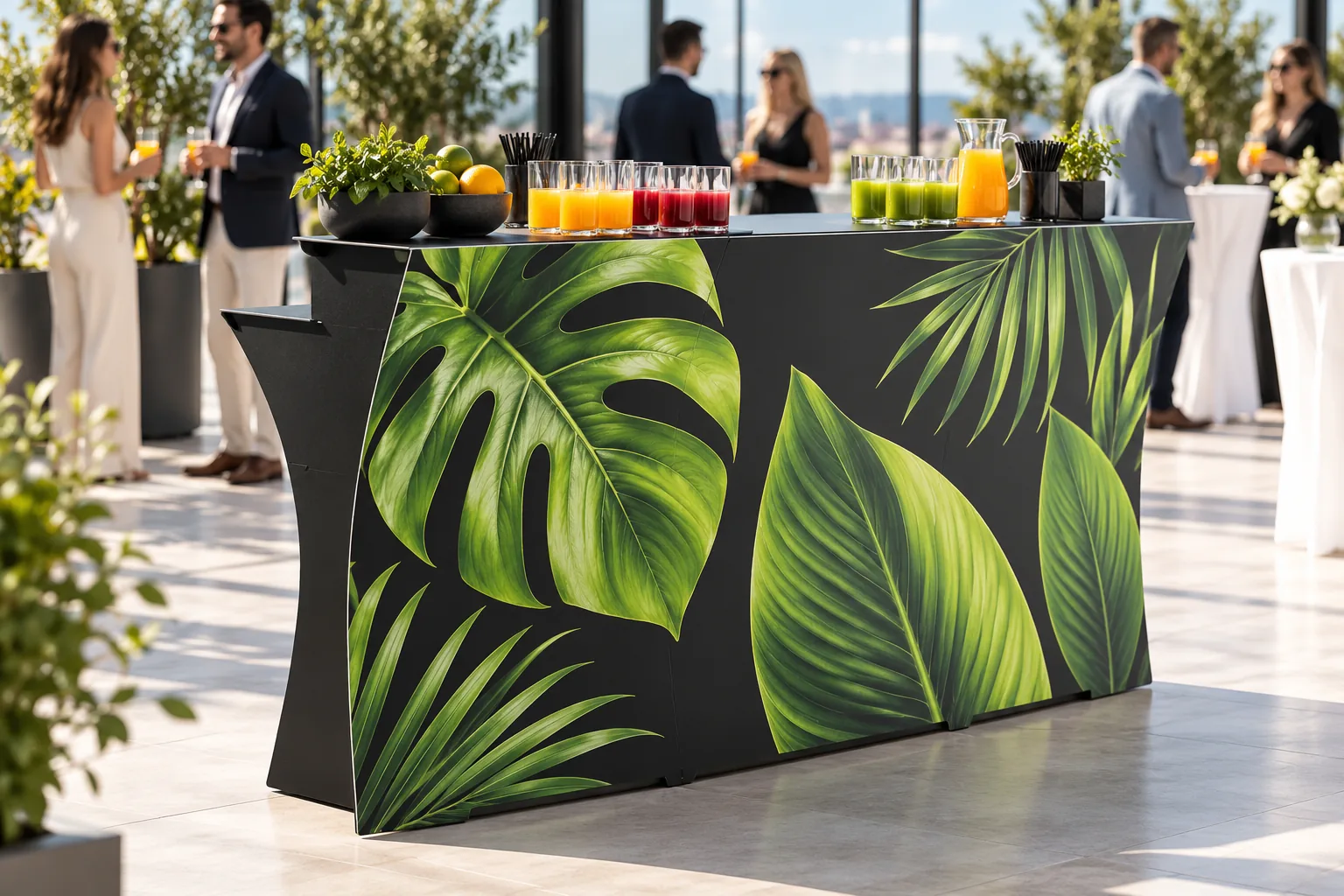 Black FLUX BAR COUNTER at a launch