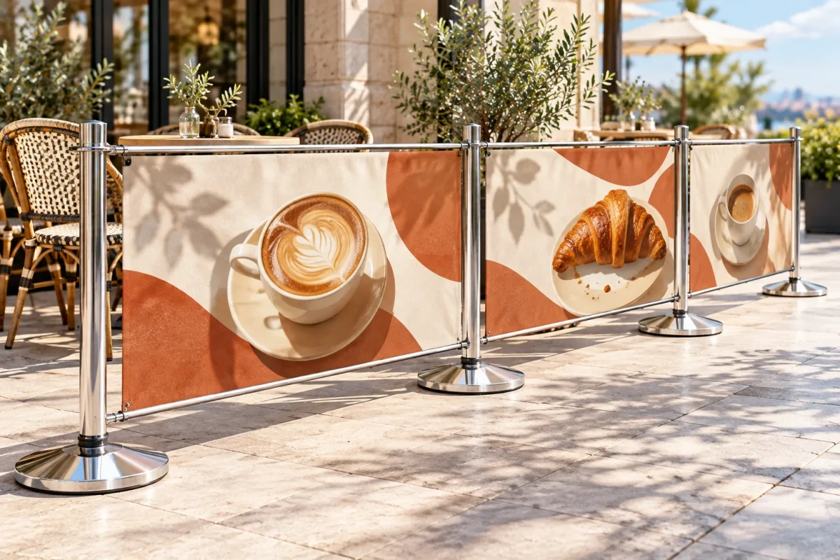 CAFE BARRIERs around a café terrace