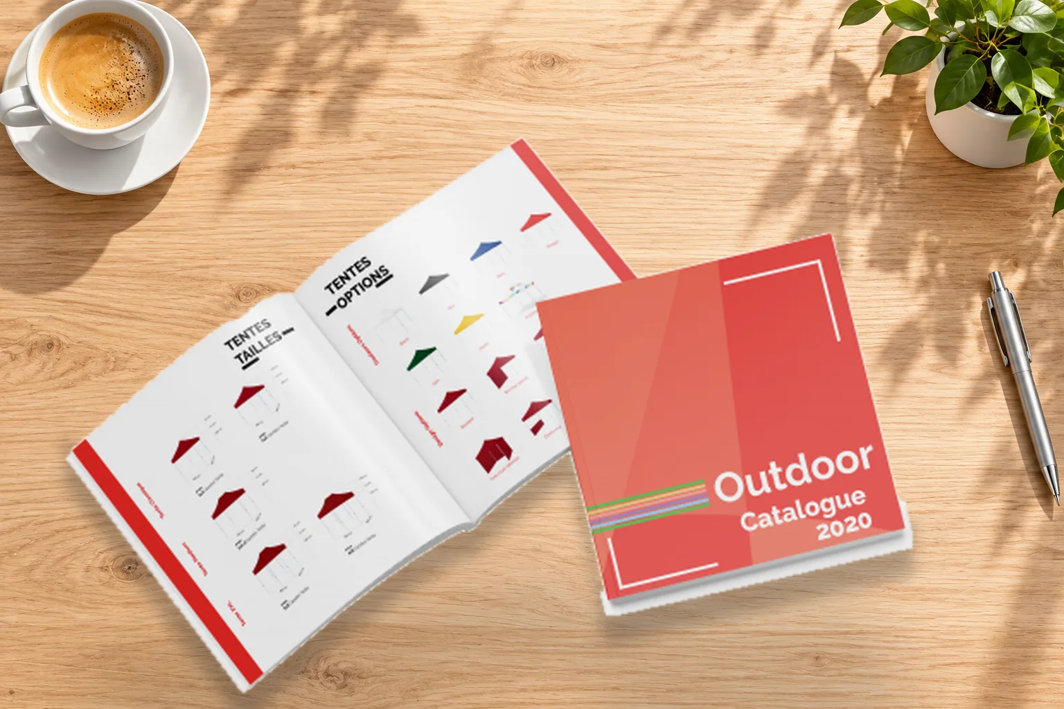 Inside pages of the Outdoor catalogue