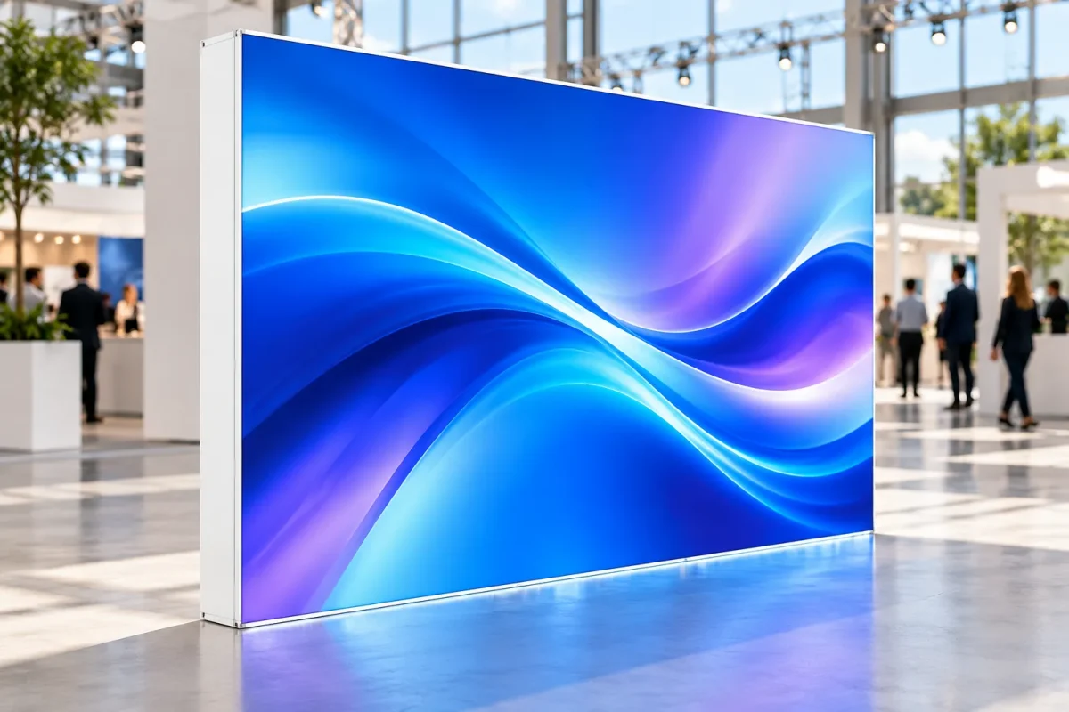 Backlit modular wall with CHANNEL BARS BACKLIT