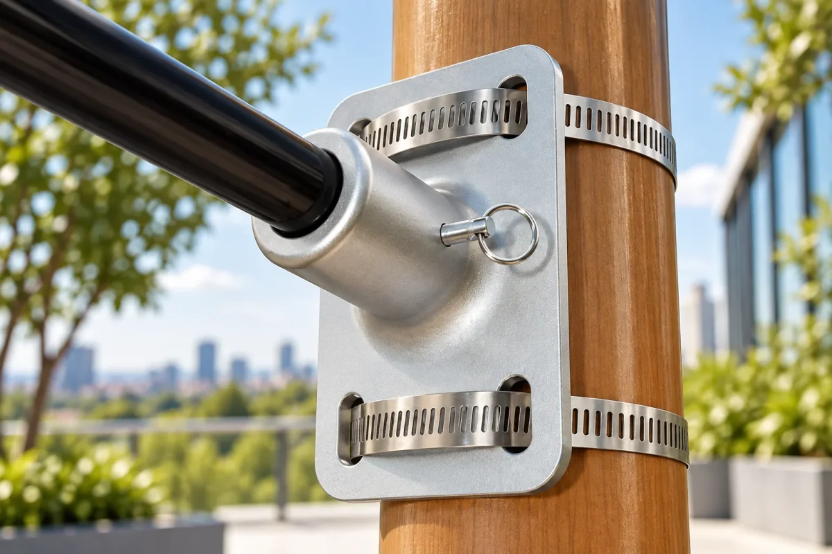 Lamppost bracket of the CITY FLAG