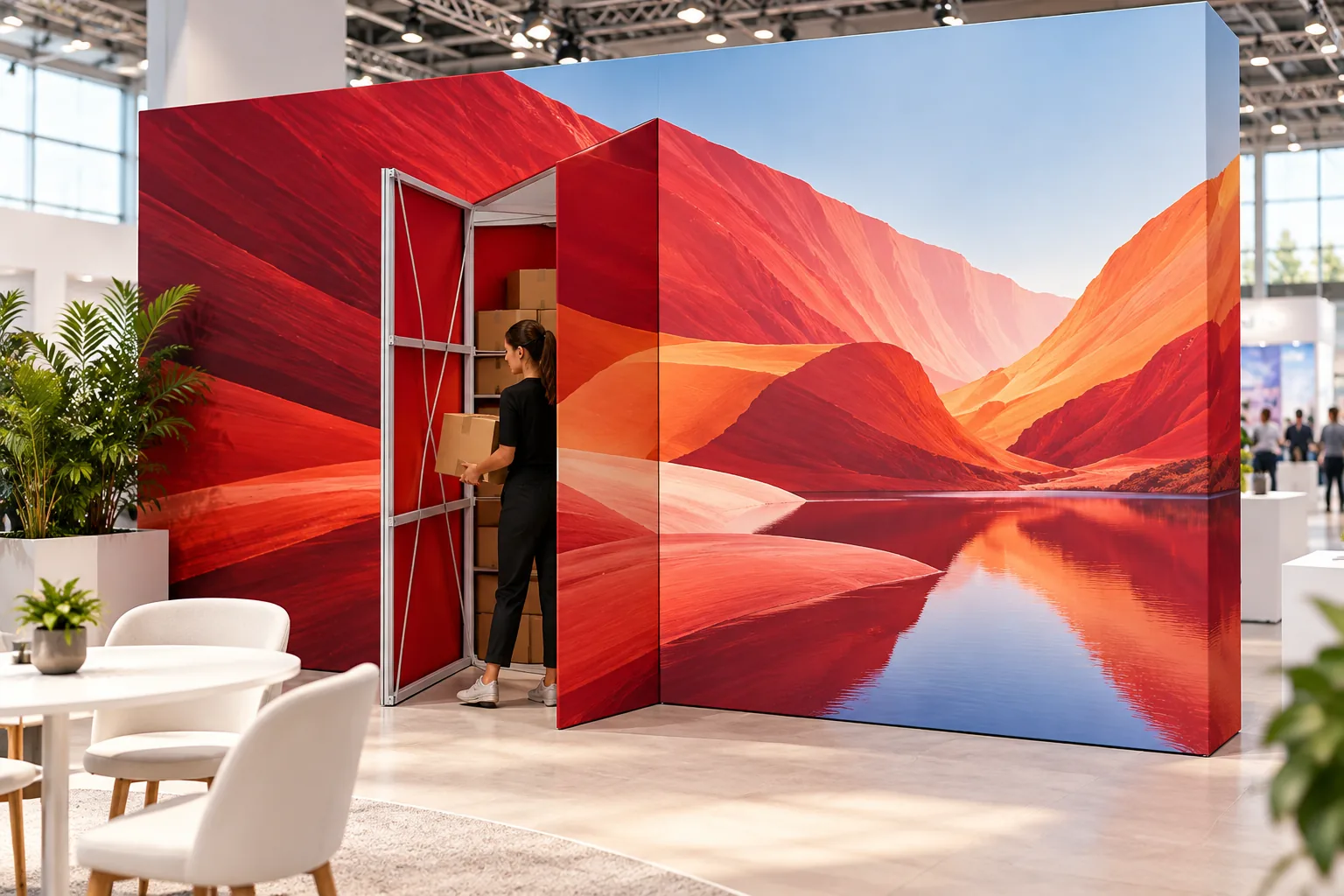 Opening the DOOR of a modular storage room