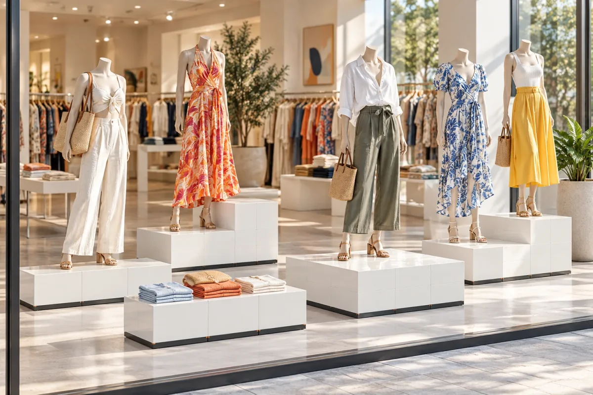 FASHION STAND podiums with mannequins