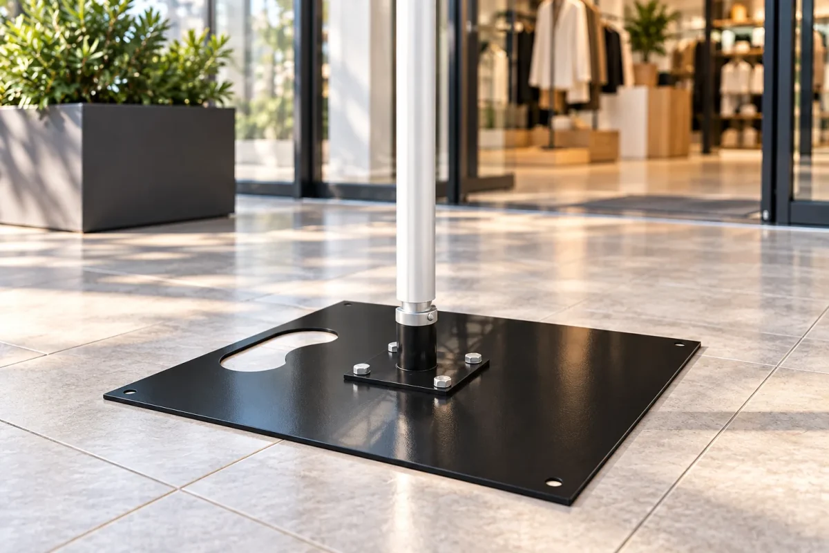 10 kg flat steel flag base