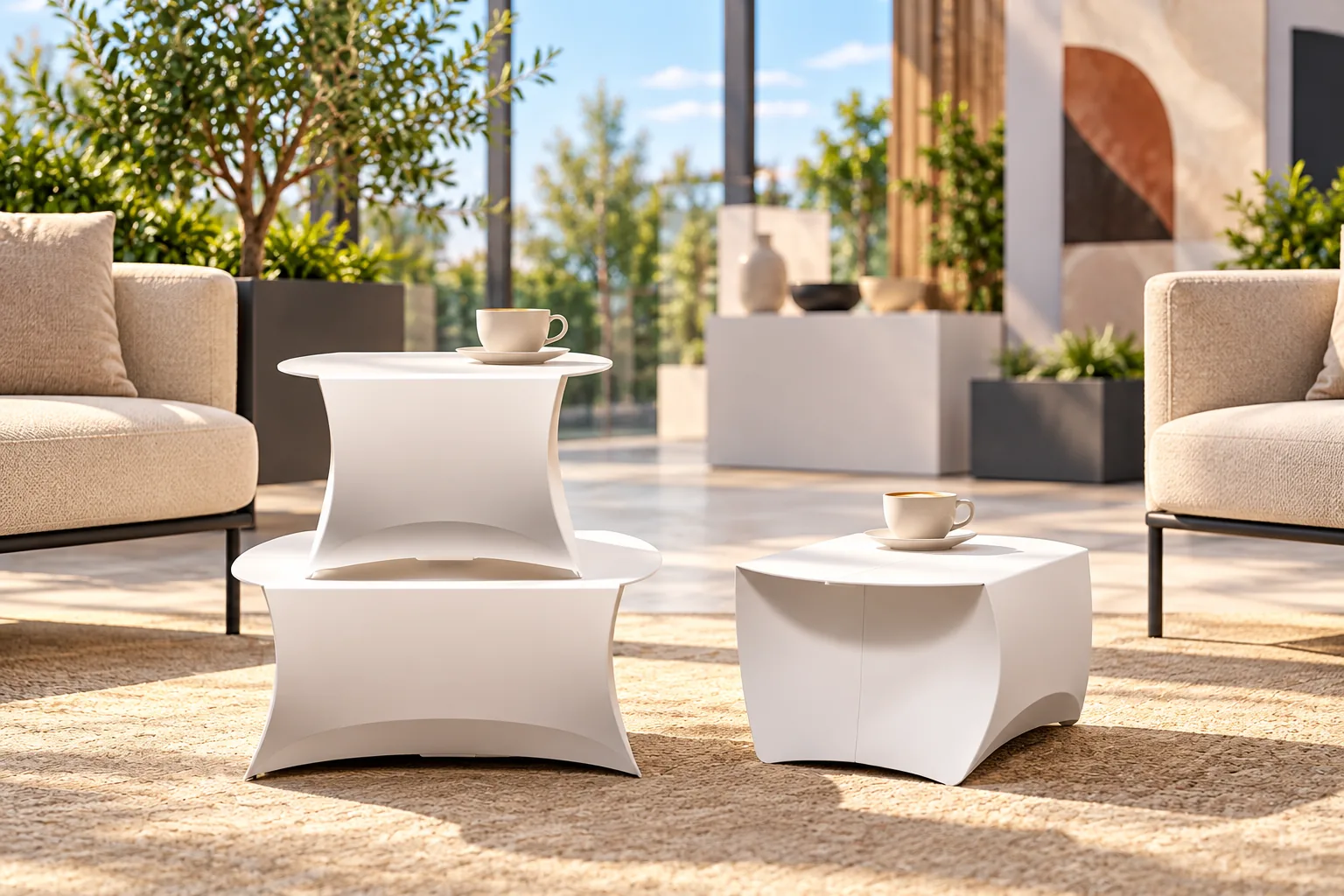 FLUX FOLDING TABLES at an exhibition