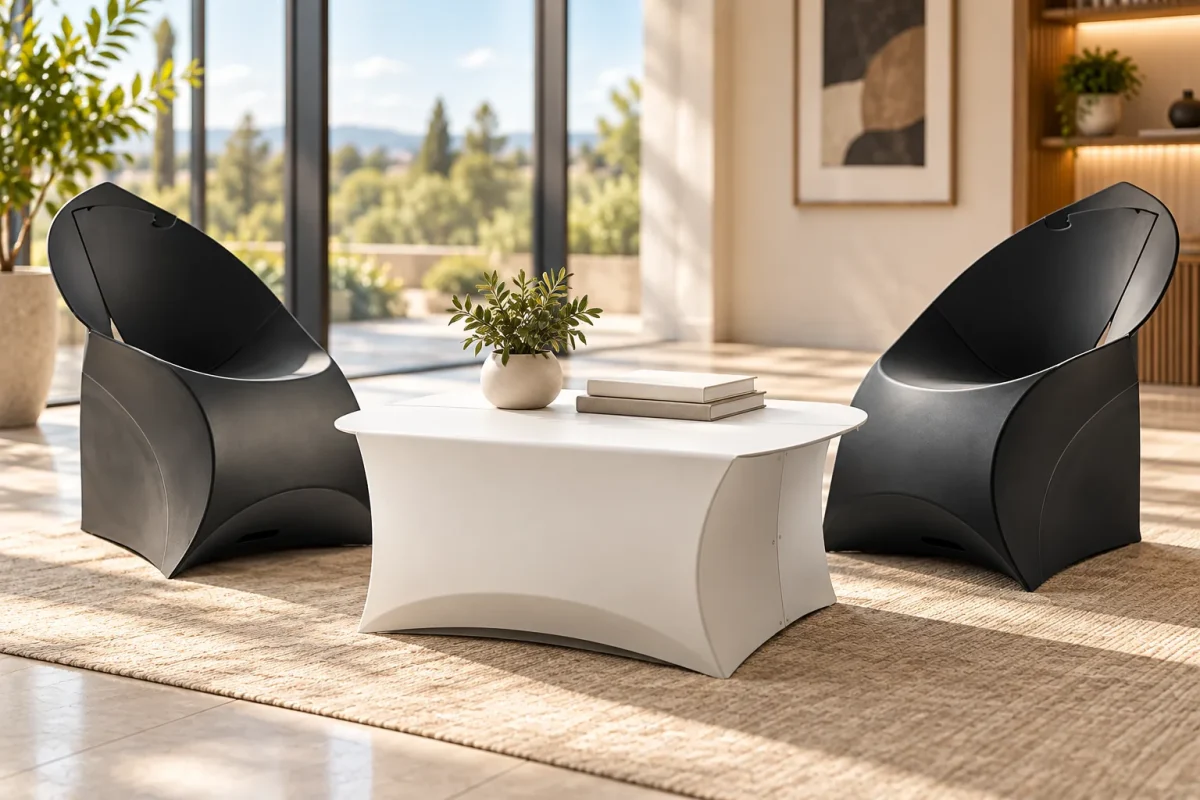 FLUX FOLDING TABLE in a lounge