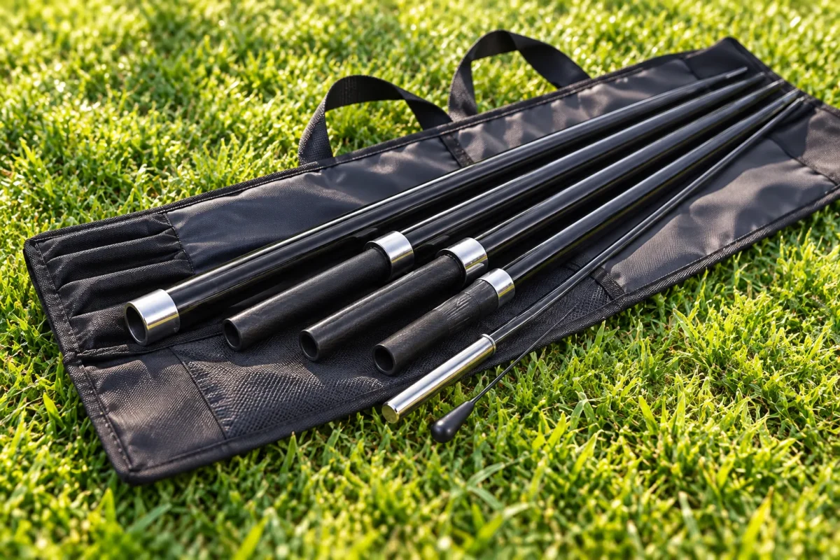Carbon poles and bag of the H FLAG