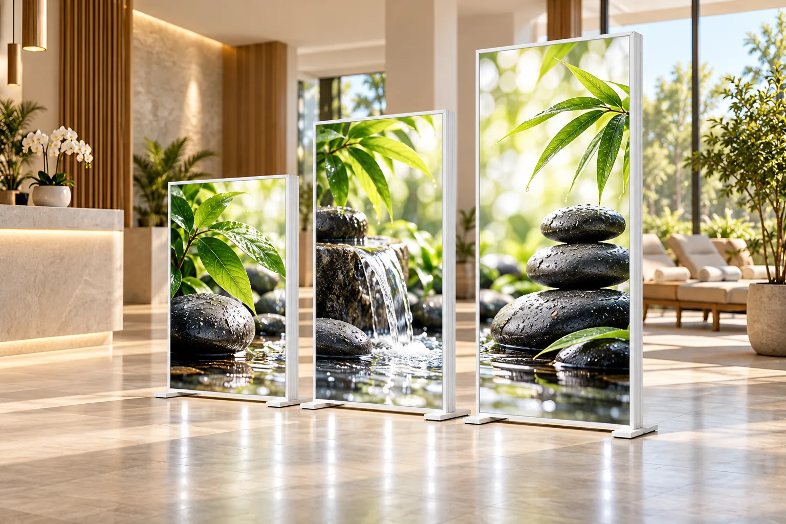LIGHT BOX 100W in three heights at a spa