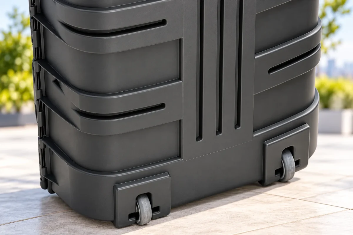 Wheeled transport case of the MEGA DOUBLE
