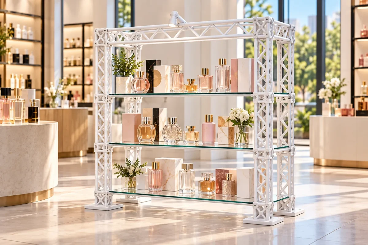MINI 10cm truss shelving in a boutique