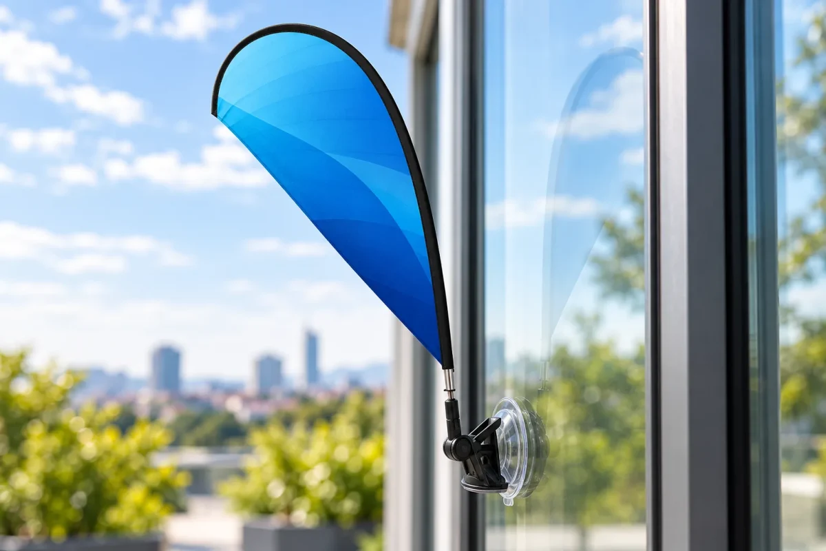 Suction cup of the window MINI FLAG