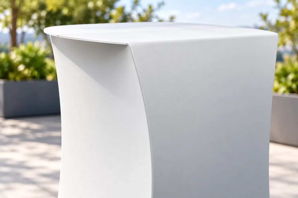 Curved side of the FLUX COLUMN