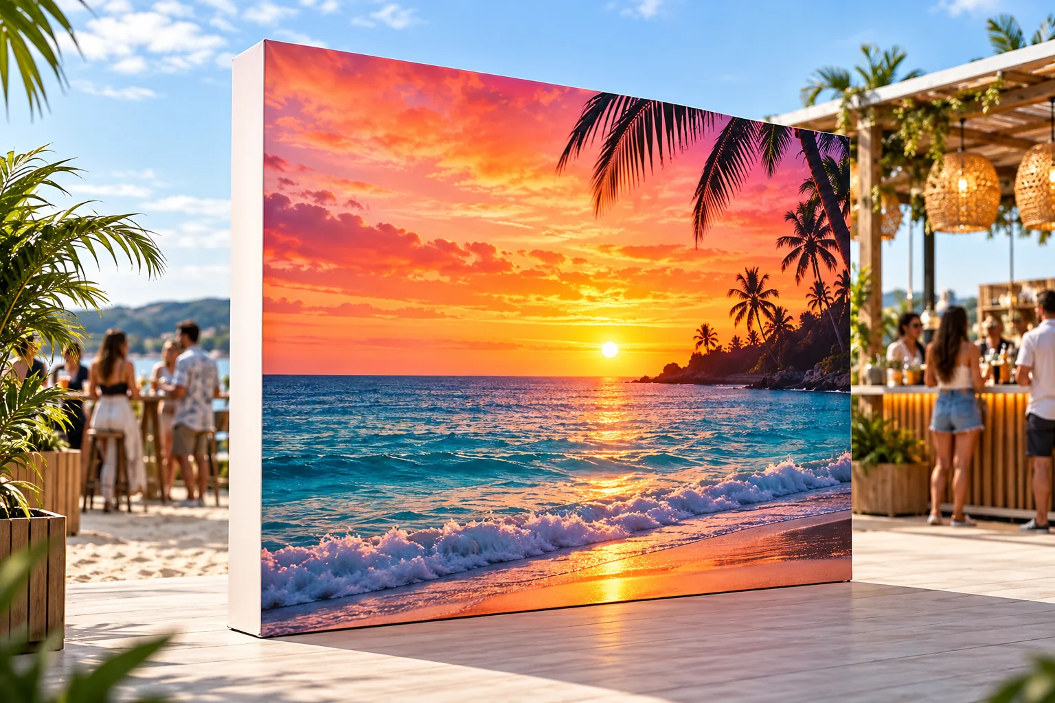 PRINT BACKLIT at a festival bar