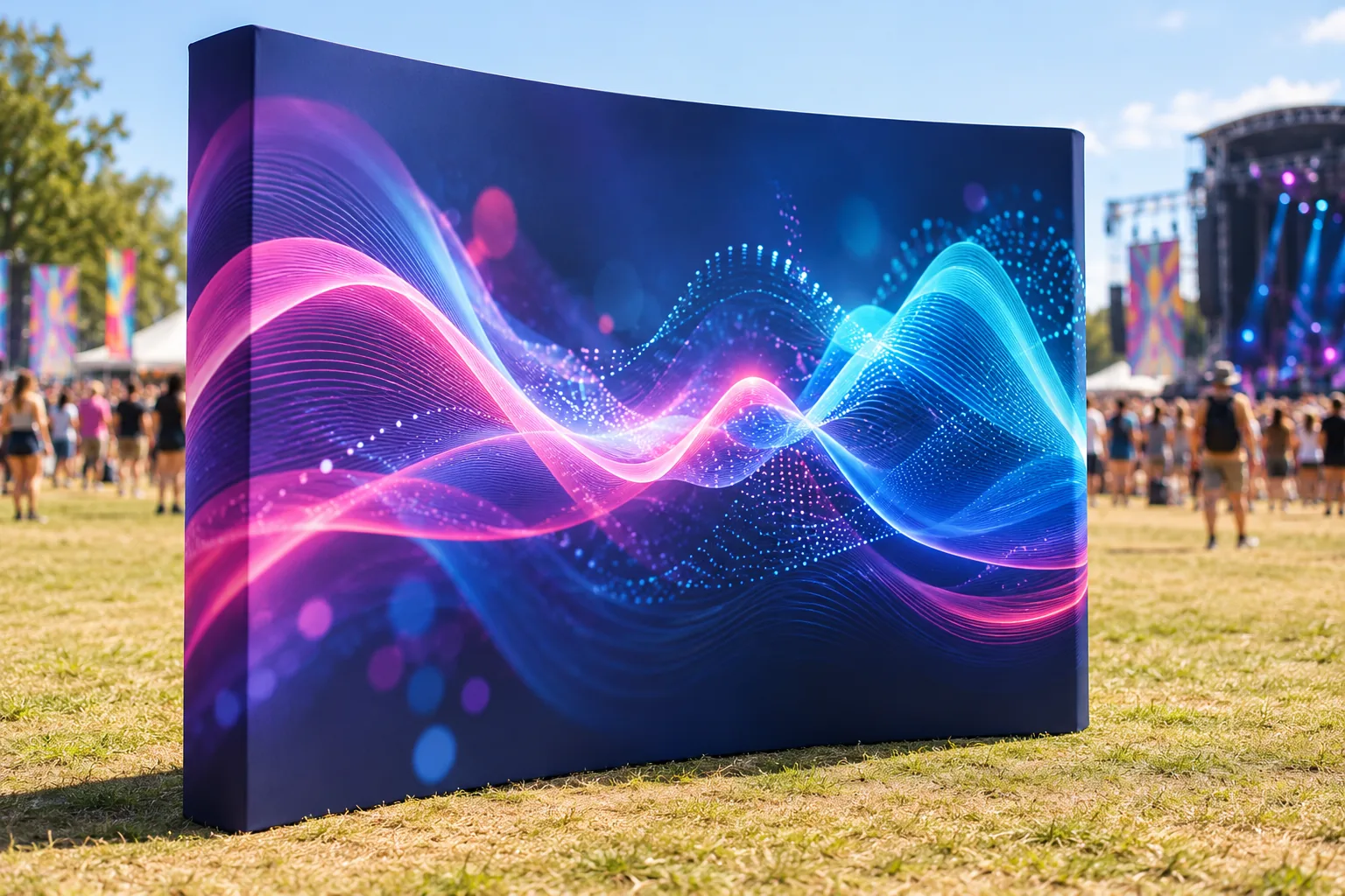 PRINT CURVED at a festival