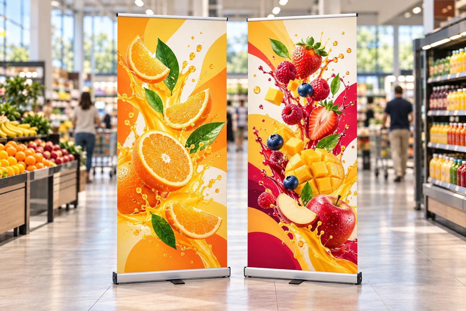 ROLL SOLID roll-ups as a supermarket promotion