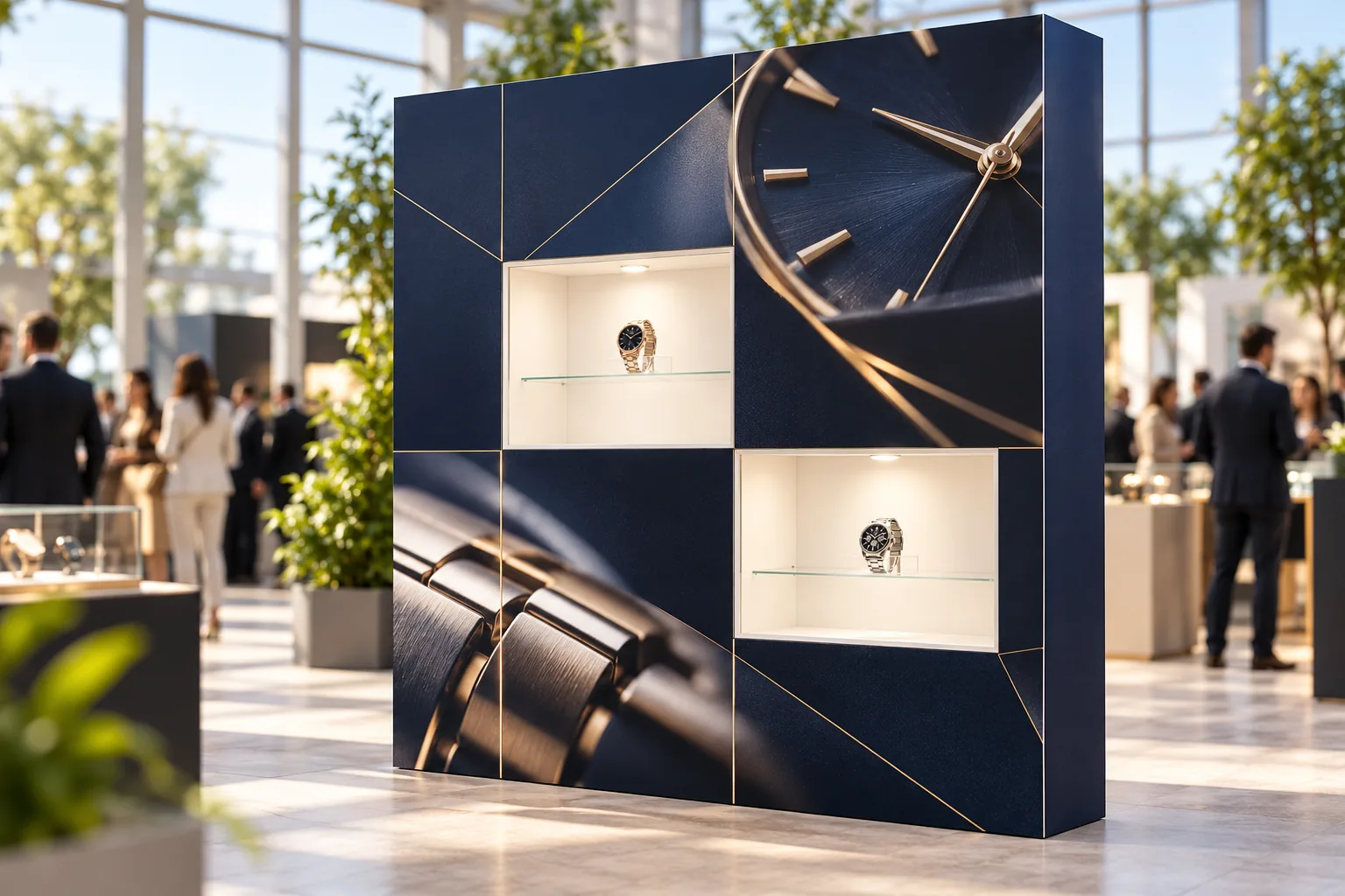 SHOWCASEs built into a modular wall SHOWCASEs built into a modular wall