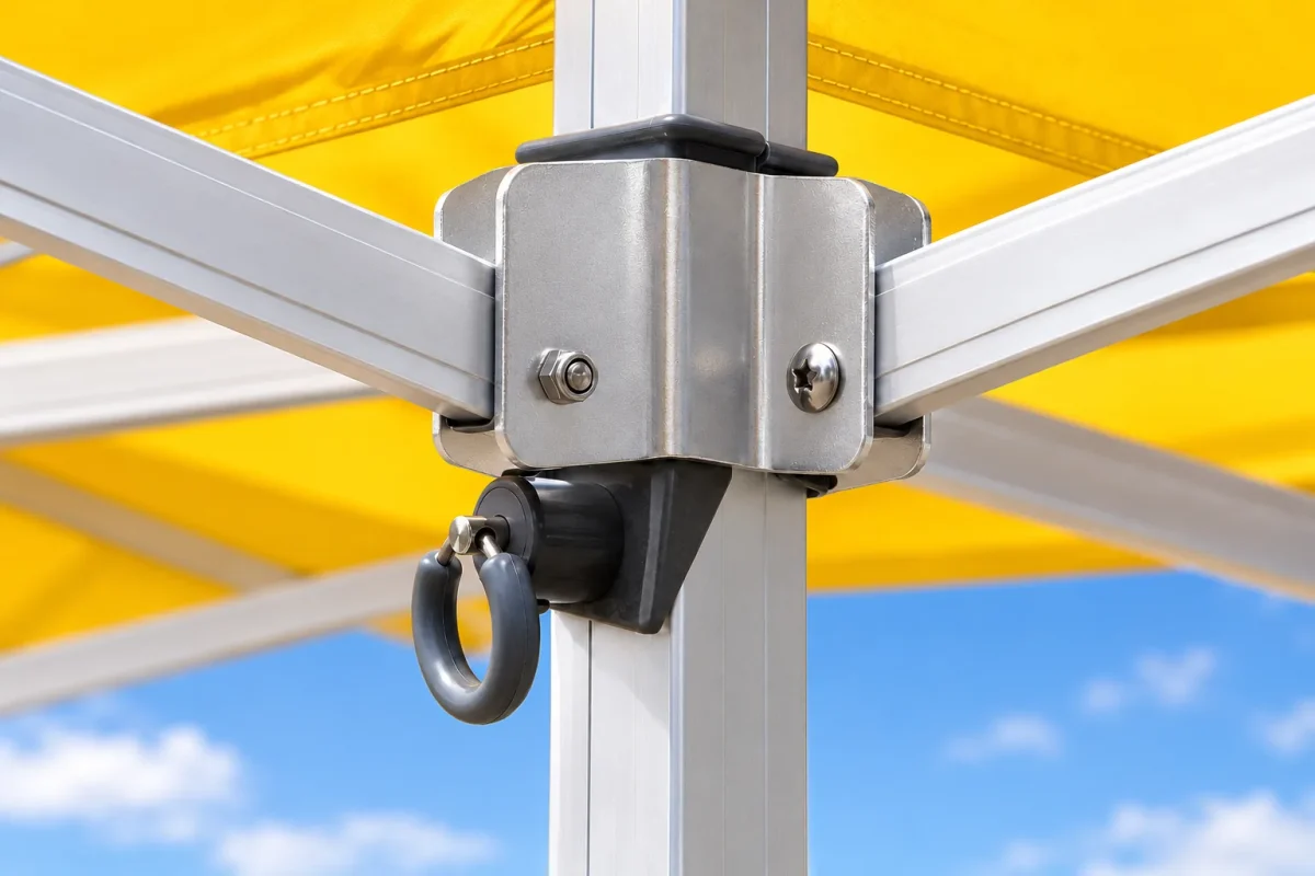 Extruded aluminium corner connector