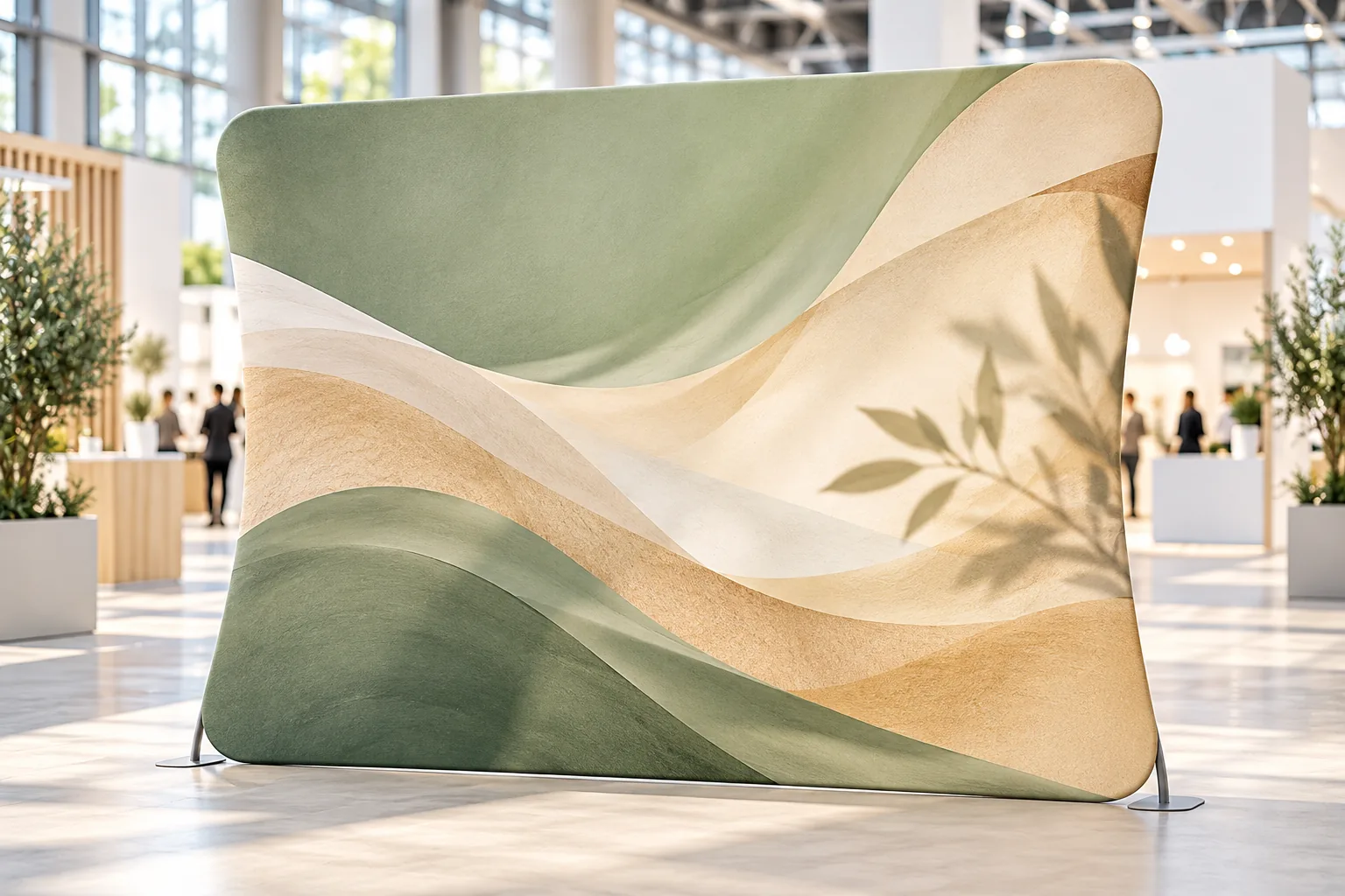 TUBE OVAL backdrop at a design fair