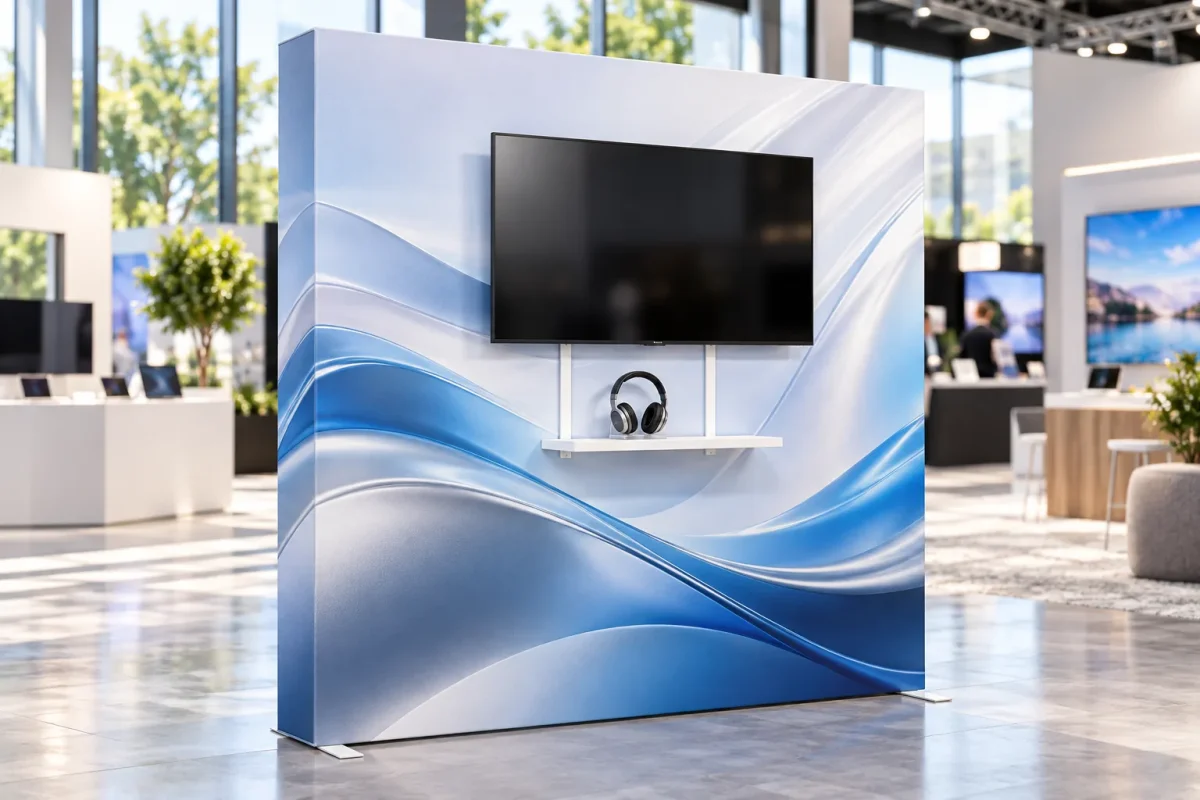TV and SHELF on a modular wall